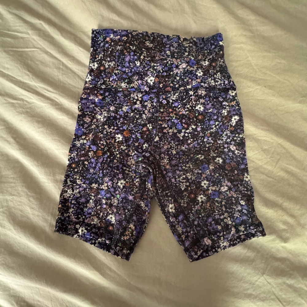 Lululemon Floral High-Waisted Shorts